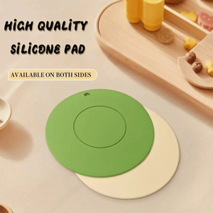 Silicone Pad Round Food Grade Heat Resistant Non Slip Placemat <b>Kitchen</b> <b>Mat</b> - Product Image 1