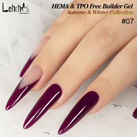 Gel de construction pour ongles Lehchis 15g, gel de construction brun mocha, gel UV, 11 couleurs, gel dur, sans HEMA ni TPO, couleur café brun