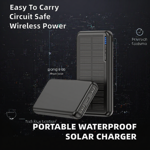 Cargador de Celular Portátil a Energía Solar, Resistente al Agua, con Batería de Litio-Polímero de 10000mAh y Carga Inalámbrica - Product Image 2