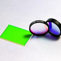 Filtres optiques passe-haut Verre vert 520nm 525nm 530nm 532nm 535nm 540nm 550nm Filtres passe-bande lentille