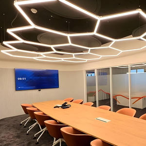 Lumière <span class=keywords><strong>de</strong></span> <span class=keywords><strong>garage</strong></span> <span class=keywords><strong>LED</strong></span> hexagonale à haut lumen, modulaire en forme <span class=keywords><strong>de</strong></span> nid d'abeille, super lumineuse, économie d'énergie, connectable, lumière <span class=keywords><strong>de</strong></span> plafond - Product Image 6