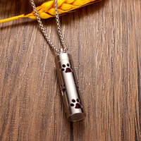 Collier diffuseur de parfum en acier inoxydable, boîte à arôme à bande verticale, pendentif distributeur de senteur d'huiles essentielles pour aromathérapie