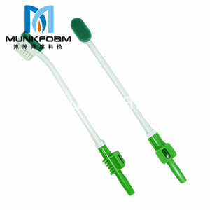 Cepillo de dientes de viaje Munkcare con cabezal de succión, mango verde, desechable, para cuidado bucal - Product Image 5