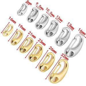 Hebilla de langosta de acero inoxidable 316L chapada en oro y plata en forma de D para la fabricación de joyas, suministros de abalorios al por mayor - Product Image 2