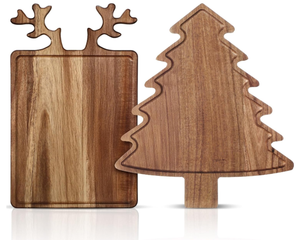 Eco-friendly Acacia piatto di legno forma di alce incisione rettangolare per il partito tè tavola <span class=keywords><strong>da</strong></span> Dessert - Product Image 3