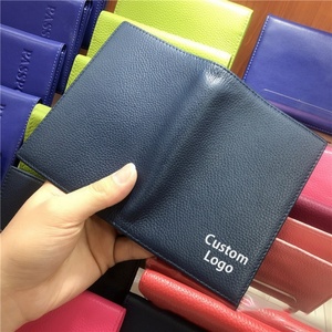 High Quality Genuine Leather Passport <b>Cover</b> RFID Travel Passport Wallet with ID <b>Window</b> New Design Leather Passport Holder - Product Image 1