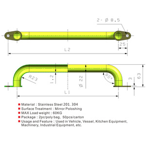 Manija de Puerta Tubular de Diseño Moderno, Resistente <span class=keywords><strong>a</strong></span> la Corrosión, al <span class=keywords><strong>Mejor</strong></span> Precio, para Camiones Refrigerados - Product Image 4