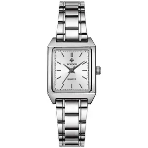 WWOOR-Reloj de pulsera de cuarzo cuadrado para mujer, elegante, resistente al agua, 3ATM, 8850