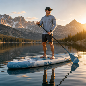Planche de SUP <span class=keywords><strong>gonflable</strong></span> professionnelle double couche en PVC de 10,6 pieds, légère, avec système à 3 ailerons, pour les familles - Product Image 3