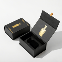 Boîte magnétique haut de gamme pour Oud et huiles essentielles avec insert en éponge, boîte en carton personnalisée pour flacon de parfum 30ml 50ml, boîte en carton pour parfum