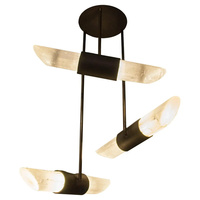 Applique murale en sélénite naturelle au design moderne, éclairage LED en laiton, décoration lumineuse, lampe pour salon, chambre à coucher, hôtel, coin d'escalier