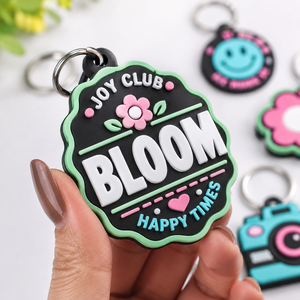 Eco-Friendly Embossed Soft Thicken Rubber Key Chain Letter Pattern Pvc <b>Keychain</b> Irregular Shape Pvc <b>Keychain</b> <b>Custom</b> Logo - Product Image 3
