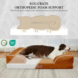 Coussin orthopédique pour chien Comfort Expression, extra <span class=keywords><strong>large</strong></span>, 42x30 pouces, imperméable, rectangulaire, XL, avec côtés amovibles et lavables - Product Image 2