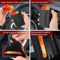 Portefeuille RFID Pop-up en Gros pour Hommes, Porte-cartes de Crédit Mince en Aluminium avec Pince à Billets, Fenêtre d'Identité, Portefeuille Bifold en Cuir PU, Logo Personnalisé
