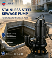 Pompe broyeuse submersible robuste en fonte avec coupe-ébavures 1,5 CV pour eaux usées, fosse septique et déchets solides