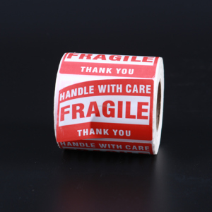 High Quality Custom <strong>Self</strong>-<strong>Adhesive</strong> <strong>Fragile</strong> <strong>Labels</strong> Waterproof Warning Printing Vinyl Box Package Shipment Sticker for Express Use - Product Image 4