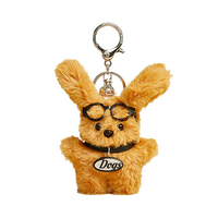 Porte-clés en peluche personnalisé en coton PP, motif ours en peluche mignon de dessin animé, anti-stress