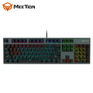 MeeTion MK007 פרו נתקעים החלפת פיר Keycap חדש חמה הנמכר RGB תאורה לתכנות משחקים מכאניים מקלדת