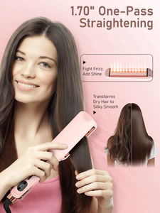 Lisseur ionique infrarouge Ulelay, best-seller, plaques en titane anti-brûlure, chauffe rapide, fer à lisser de qualité professionnelle. - Product Image 2
