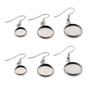 <span class=keywords><strong>KUMO</strong></span> Pendentifs et supports pour boucles d'oreilles en acier inoxydable plaqué or 18 carats, bases de boucles d'oreilles cabochon, crochets de boucles d'oreilles, apprêts de bijouterie - Product Image 1