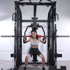 Machine Smith multifonctionnelle avec support pour haltères : cadre de portique robuste pour les squats, la musculation et l'entraînement complet du corps à domicile - Product Image 6