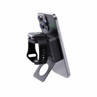 Support de chargeur sans fil magnétique en alliage de zinc 2 en 1, station de charge double pour iPhone, pour Apple Watch