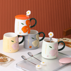 Tasses en porcelaine personnalisables avec design de dessin animé, 400 ml, compatibles lave-vaisselle et micro-ondes, pour café, thé, eau, cadeaux d'affaires, logo personnalisé - Product Image 1