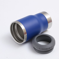 Customku 4 en 1 Enfriador de Latas de 12oz, Acero Inoxidable, Aislamiento al Vacío, Portavasos de Viaje, Logotipo Personalizado, Minimalista, Sostenible, Doble