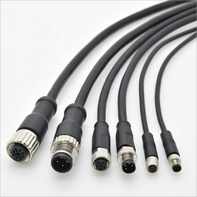 Waterproof M5 M8 M12 8Pin Circular Connector Sensor Cable for Servo Motor Industrial Robot