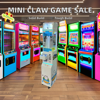 Machine de jeu à griffes miniature à pièces, machine à griffes Candy World, machine à poupées avec accepteur de billets de banque à vendre