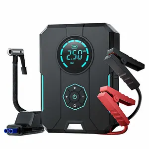 Arrancador de batería de alta potencia con compresor de aire 12V portátil 10000mAh banco de energía de litio para coche potenciador de batería con Inflador de neumáticos