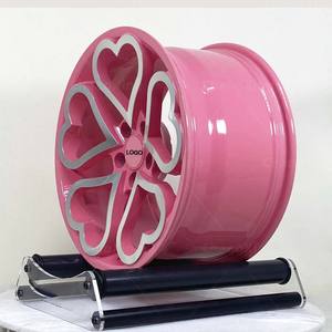 Jantes en aluminium monobloc forgées Speedmega 18x9J/9.5J 17-19 pouces finition rose usinée logo personnalisé design cœur 5x114.3 pour - Product Image 3