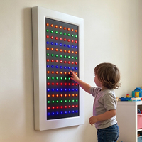 Panel de Luces LED de 128 Píxeles con Interruptor, Luz Sensorial de Pared con Control Remoto para Niños con Educación Especial