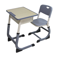 Bureau et chaise pour étudiants de salle de classe Mobilier scolaire Ensemble bureau et chaise pour étudiants