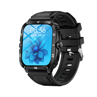 Montre connectée LCD 2,01 pouces avec appels Bluetooth, étanche, suivi de la fréquence cardiaque, tracker d'activité physique