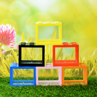Nouvel aquarium portable mini carré pour poissons rouges 2024, décoratif, en plastique, emballé en boîte propre