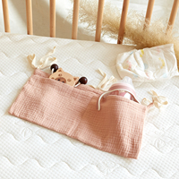 Vente chaude Coton Mousseline Deux Poches Multifonctionnel Enfants Bébé Berceaux Bébé Literie Sac À Couches