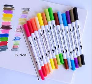 Wholesale <b>Watercolor</b> <b>Pen</b> Marker Colorful Double Headed <b>Watercolor</b> <b>Pen</b> Hot Sell - Product Image 3