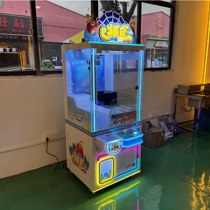 Coin Operated Real Fish Catch Arcade Crane Machine Fishing Game Live ...