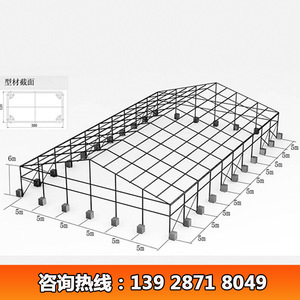Bâtiment à panneaux sandwich de 1200 m² pour entrepôt industriel, avec murs isolés et structure en aluminium pour stockage extérieur - Product Image 5
