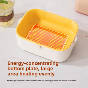 Multifunctional Potable Food Warmer Food Heating <b>Container</b> 1050ml Stainless Steel 304 Electric Heated Lunch <b>Box</b> - Product Image 4