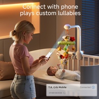 Tumama enfants rotatif bébé berceau Mobile jouet veilleuse douce peluche pépinière suspendu musique Mobile avec berceuses bruit blanc