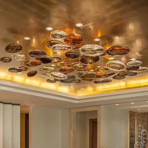 거품 펜던트 라이트 샹들리에 투명 유리 북유럽 LED 볼 크리스탈 현대 50 금속 사용자 정의 80 호텔 사용자 정의 크기