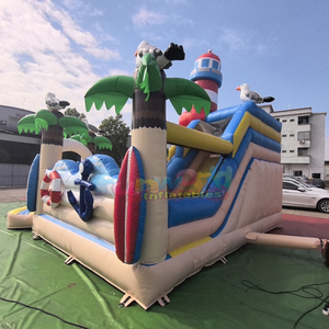 Château gonflable commercial pour enfants avec toboggan, combo phare gonflable, aire de jeux gonflable - Product Image 5