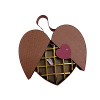 Boîte cadeau de luxe en carton écologique à double porte en forme de cœur pour chocolat, fraises, sucre et gelée