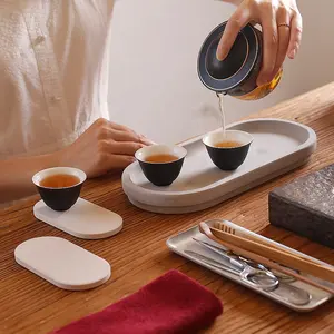 Diatomite ถาดใส่ชาถาดอ่างล้างจานสำหรับห้องครัว
