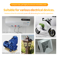 CXZTCL 30 Menit Mini Gold Mechanical Timing Switch Penghemat Energi Timer Hitung Mundur dengan Pegas untuk Lampu Pompa Dinding Elektromekanis