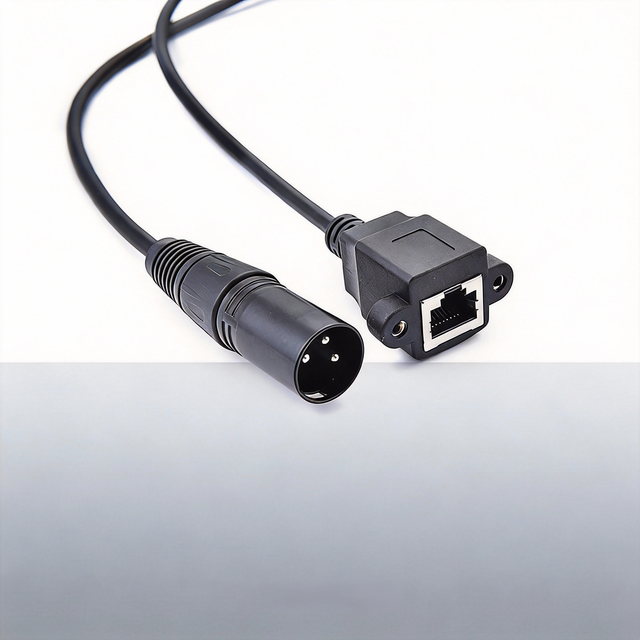 XLR to RJ45 Adapter Cable Male Female Balanced Audio Network Connector Cat5e Cat6 Shielded for Studio Mixer Amplifier