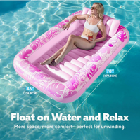Chaise longue gonflable en PVC pour adultes, grande baignoire de bronzage et lit d'eau gonflable pour piscine