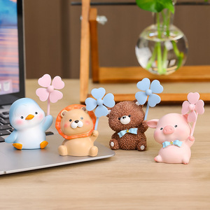 Figuras de Resina de Molinos de Viento con Forma de Animales, Pequeños Adornos de Escritorio, Decoración del Hogar, Muñecos de Dibujos Animados, Regalo de Artesanía Artística - Product Image 1